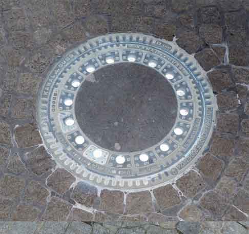  “Manhole Cover” altered photo ©2015 Maria Sky, All Rights Reserved - Inversed Manhole Cover</p>