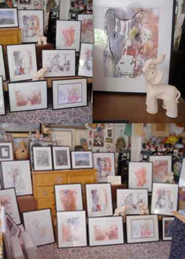 <em>“Silicon Valley Open Studios“</em>  •  mixed media  ©2003 Maria Sky, All Rights Reserved <p>Burlingame, California, USA</p>