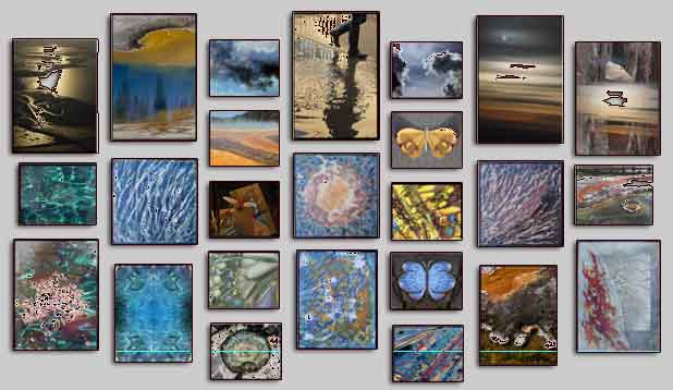 &ldquo;Earth, Air, Wind, Fire&rdquo; A variety of media and artwork &copy;2015 All Rights Reserved<p>Earth, Air, Wind, Fire 2014 Art Ark Gallery, San Jose, California, USA</p>