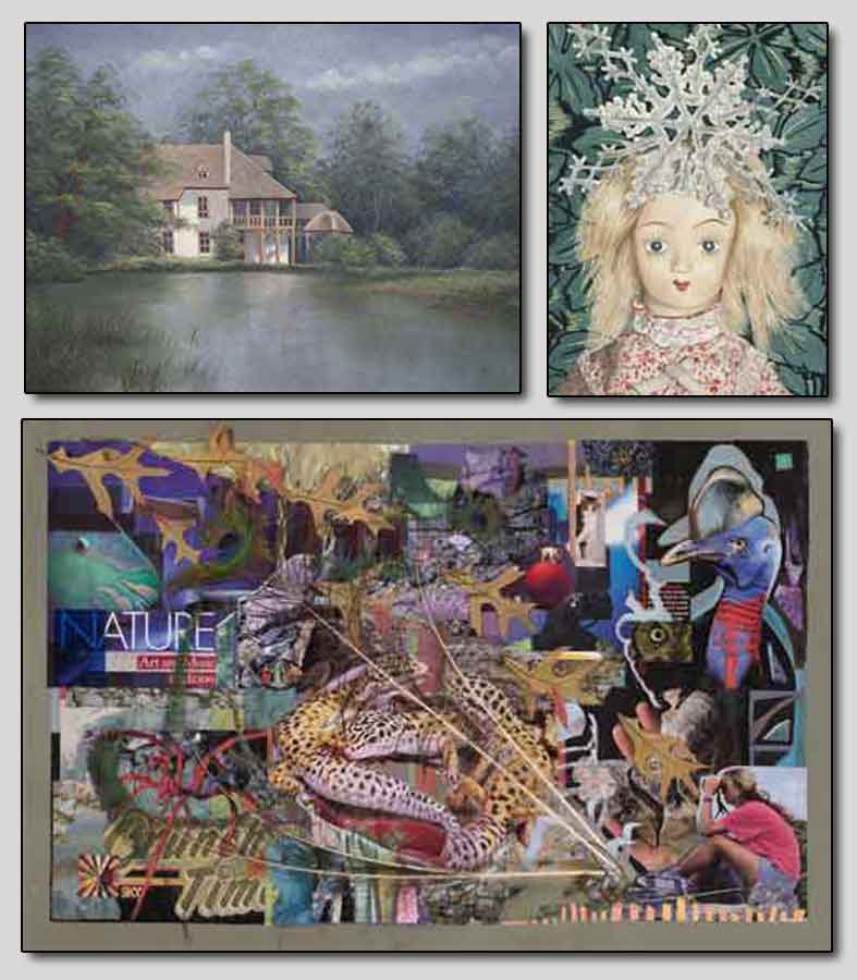 <b>Kaleid Gallery, San Jose, California, USA</b><p>&ldquo;The Cottage &rdquo;16 x 20 inches, oil &copy;2004 Maria Sky, All Rights Reserved - An oil painting of Marie Antoinette's cottage located at Versailles, France. She would pretend to be a peasant girl and would live in this cottage and work in the garden • &ldquo;Watercolor Doll&rdquo;16 x 20 inches, watercolor &copy;2004 Maria Sky, All Rights Reserved  - A doll with a Christmas Star sits on a small child's rocking chair • &ldquo;Me&rdquo;20 x 30 inches, assemblage &copy;2004 Maria Sky, All Rights Reserved - An assemblage of everything that is dear to me.</p>
<ul>
<li><em>The Cottage</em></li>
<li><em>Watercolor Doll</em></li>
<li><em>Me</em></li>
</ul>