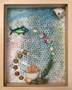 <em>&ldquo;Steps to Moab&ldquo;</em>  • 11 x 14 in. mixed media  &copy;2018 Maria Sky, All Rights Reserved <p>Burlingame, California, USA</p>