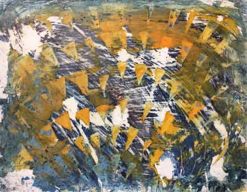 encaustict 16 x 20 inches, &copy;2017 Maria Sky, All Rights Reserved <p>Encaustic pattern</p>