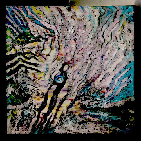  &ldquo;Look and See&rdquo; 48 x 48 inches, acrylic paint &copy;2020 Maria Sky, All Rights Reserved <p>Oil painting based on a composite of seaweed and other images.</p>