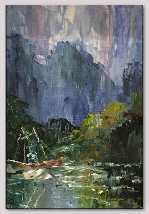 &ldquo;Lost Lagoon&rdquo; 8 x 12 inches, oil - &copy;2010 Maria Sky, All Rights Reserved<p>BAS Award First Place</p>