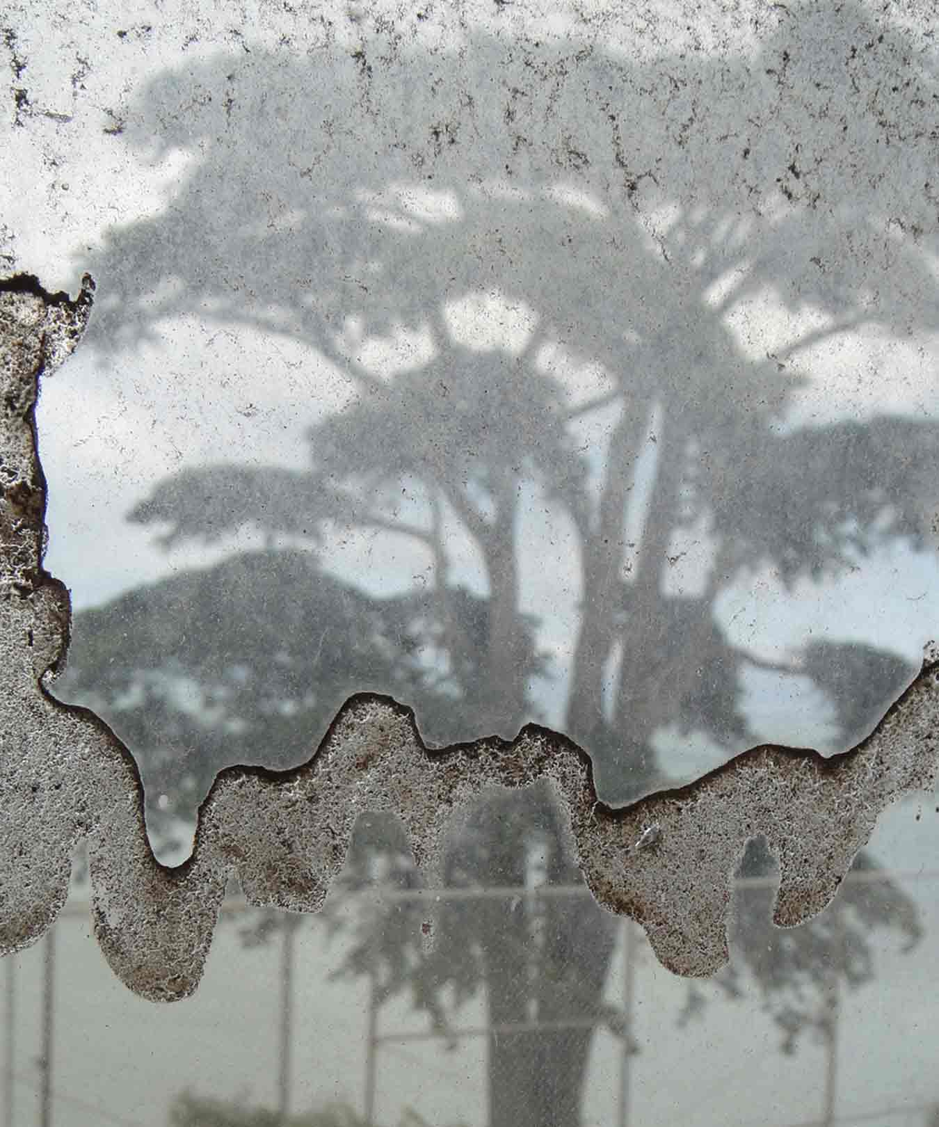  &ldquo;Window&rdquo;16x20 in., acrylic - &copy;2014 Maria Sky, All Rights Reserved  <p><em>Dirty window at the Alcatraz Prison</em><p>View through a dirty window located at the Prison.</p>