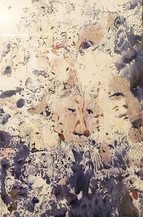  &ldquo;Many Faces&rdquo; 17 x 11 inches, Tempera paint and pastels &copy;2020 All Rights Reserved <p>Tempera paint and pastel drawing of many faces<p/>